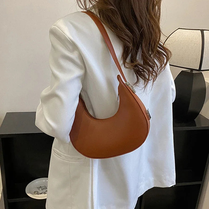 Bolso Hobo de Hombro de Cuero Sintético de Lujo y Moda para Mujer
