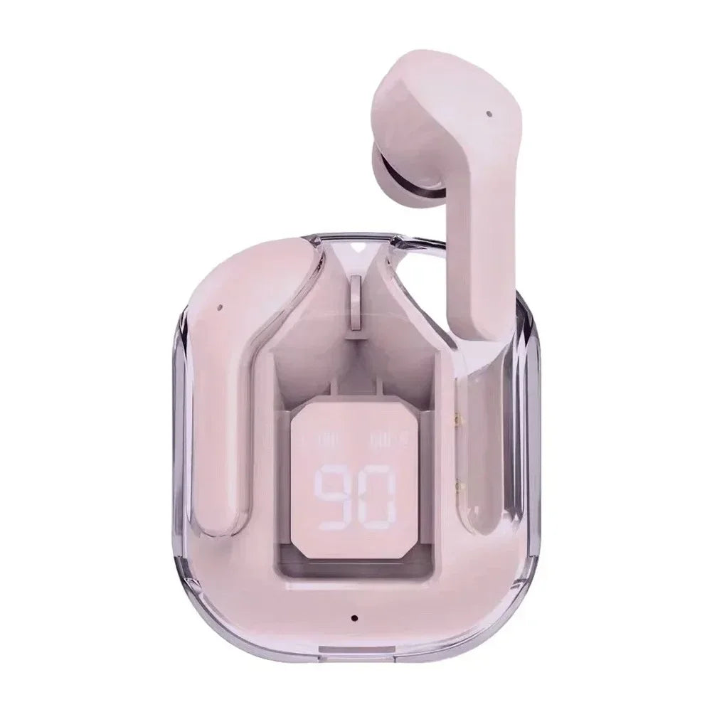 Original T2 Transparent Wireless Bluetooth Earbuds – HiFi Stereo Sound with LED Power Display, Compatible with Xiaomi