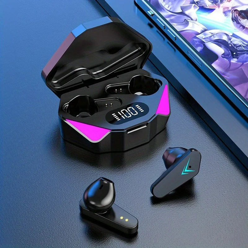 TWS Bluetooth Wireless Gaming Earbuds with LED Display