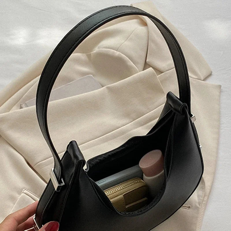 Bolso Hobo de Hombro de Cuero Sintético de Lujo y Moda para Mujer