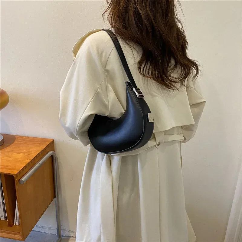 Bolso Hobo de Hombro de Cuero Sintético de Lujo y Moda para Mujer