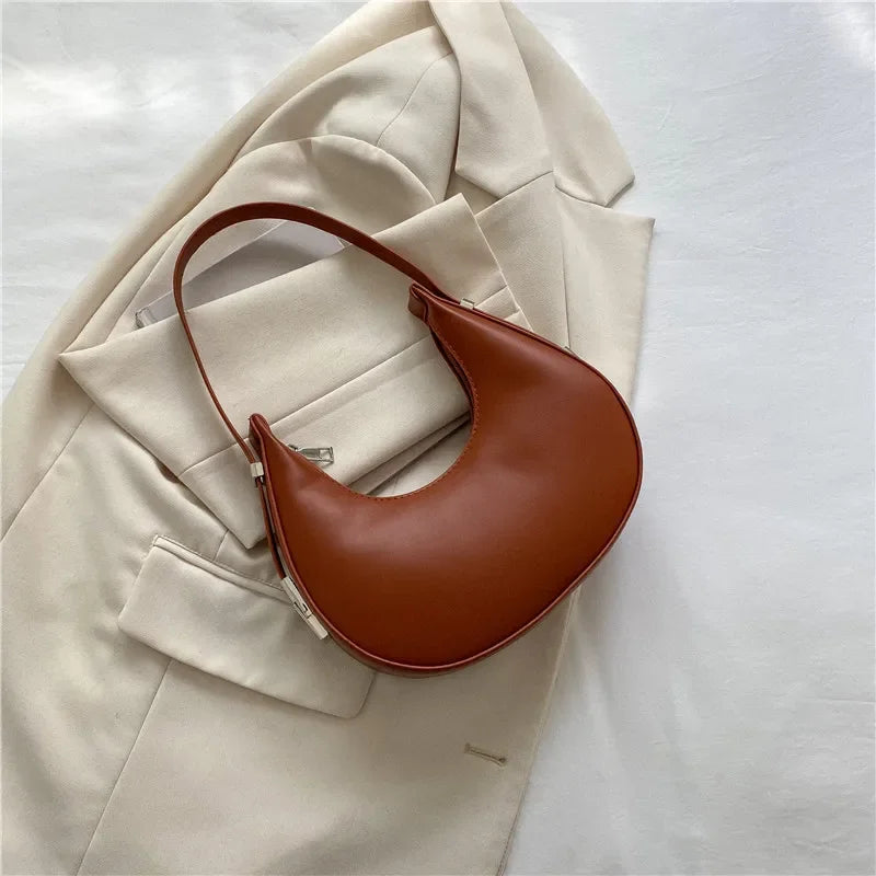 Bolso Hobo de Hombro de Cuero Sintético de Lujo y Moda para Mujer
