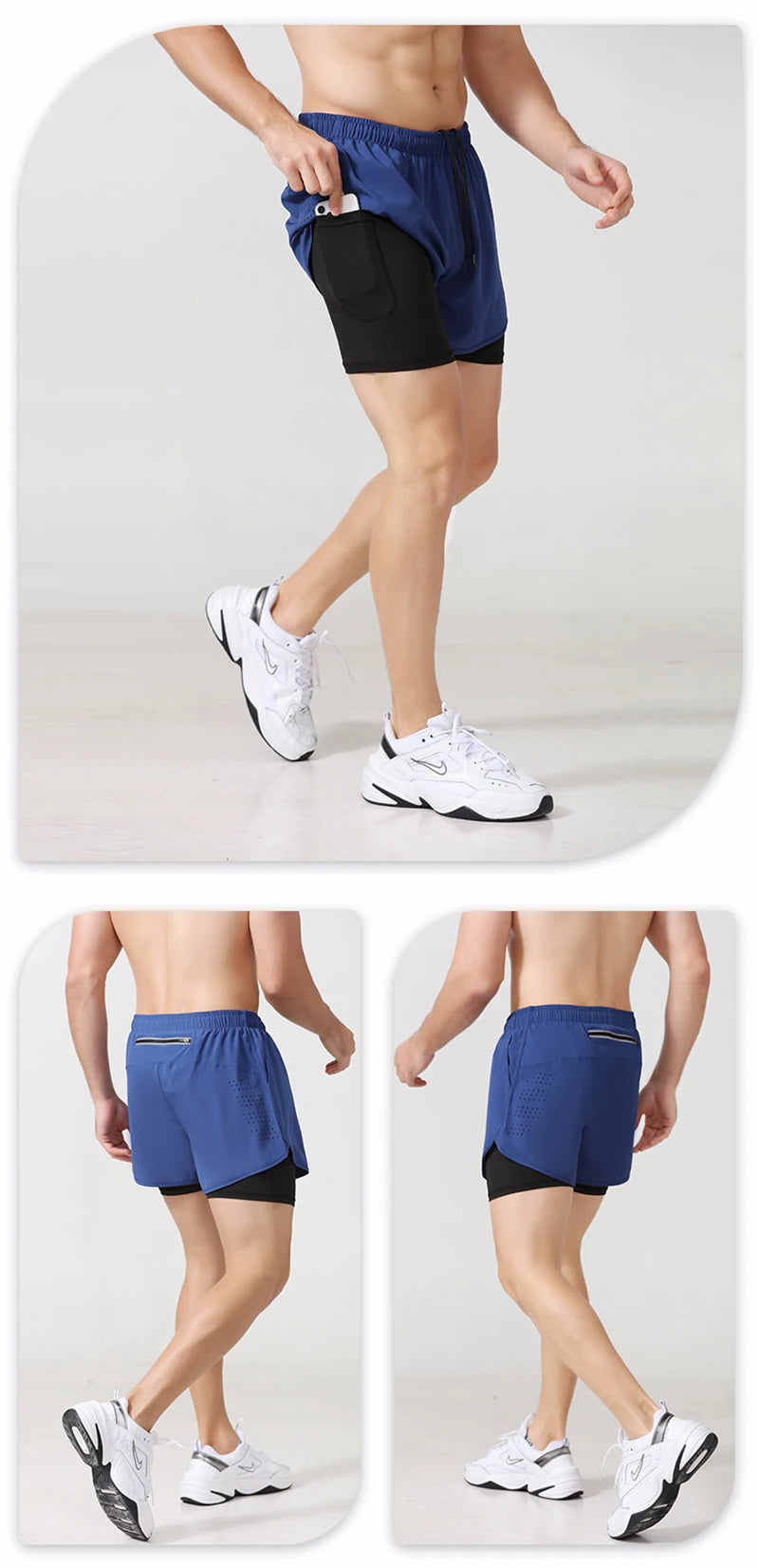 Pantalones Cortos para Hombres de Running, de Secado Rápido