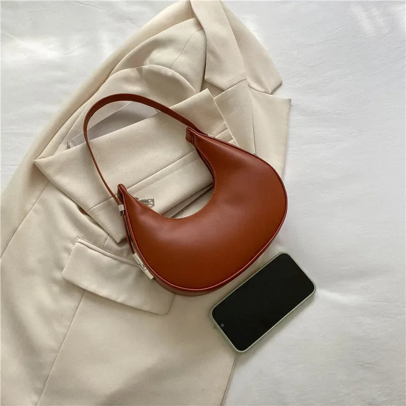 Bolso Hobo de Hombro de Cuero Sintético de Lujo y Moda para Mujer