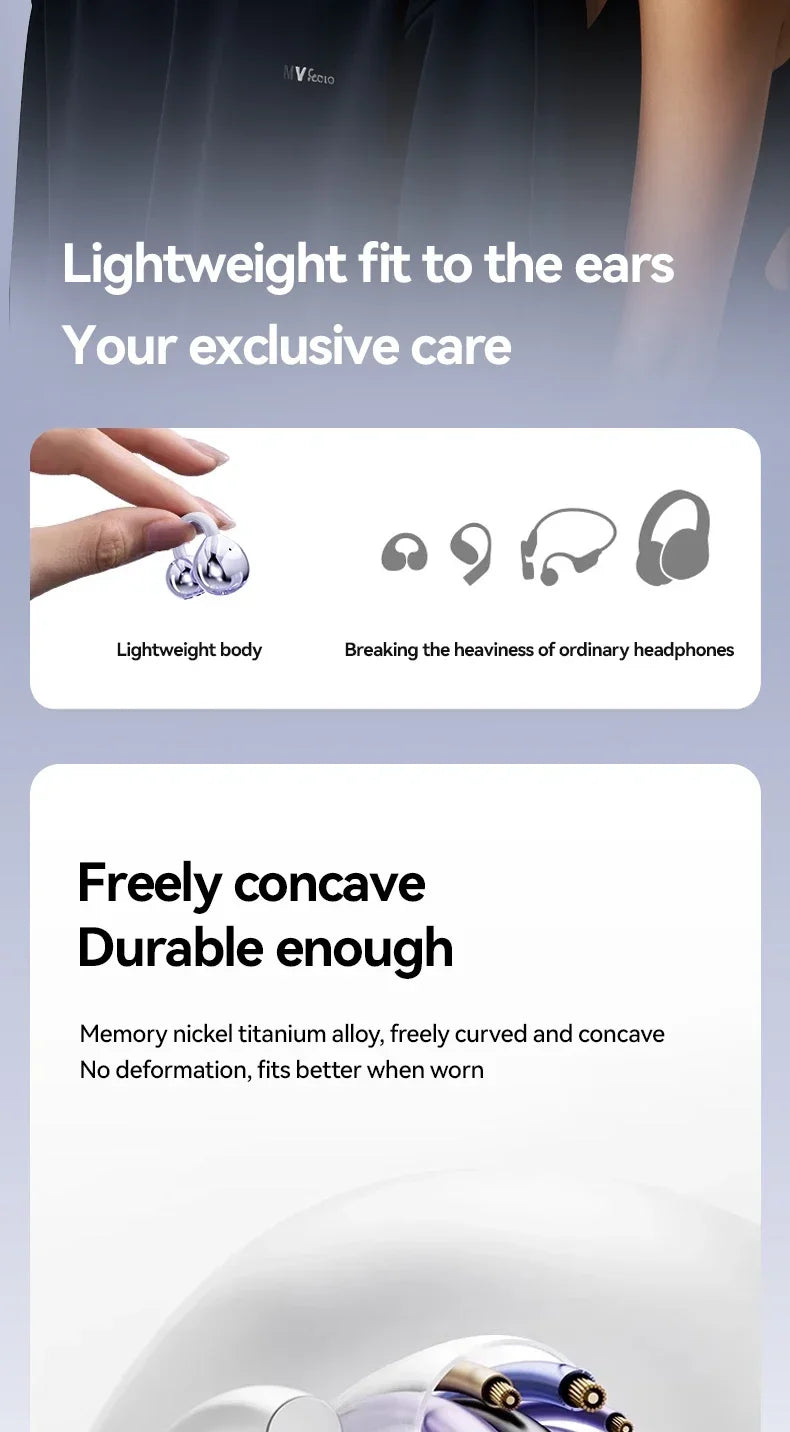 Auriculares de Traducción Inalámbricos XIAOMI M91 con Clip Abierto para Oreja, Bluetooth 5.4,