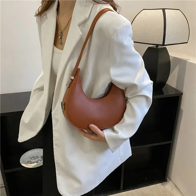 Bolso Hobo de Hombro de Cuero Sintético de Lujo y Moda para Mujer