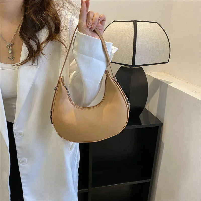 Bolso Hobo de Hombro de Cuero Sintético de Lujo y Moda para Mujer