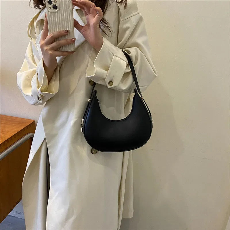 Bolso Hobo de Hombro de Cuero Sintético de Lujo y Moda para Mujer