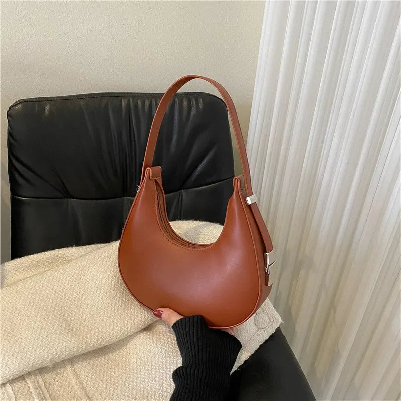 Bolso Hobo de Hombro de Cuero Sintético de Lujo y Moda para Mujer