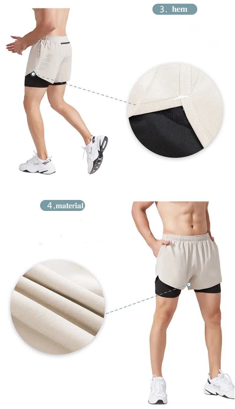 Pantalones Cortos para Hombres de Running, de Secado Rápido