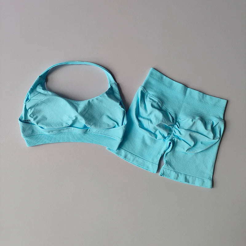 Conjunto de shorts, chaleco de yoga para pilates y entrenamiento