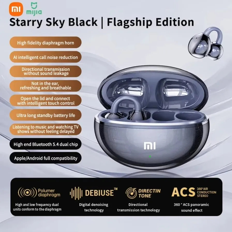 Auriculares de Traducción Inalámbricos XIAOMI M91 con Clip Abierto para Oreja, Bluetooth 5.4,