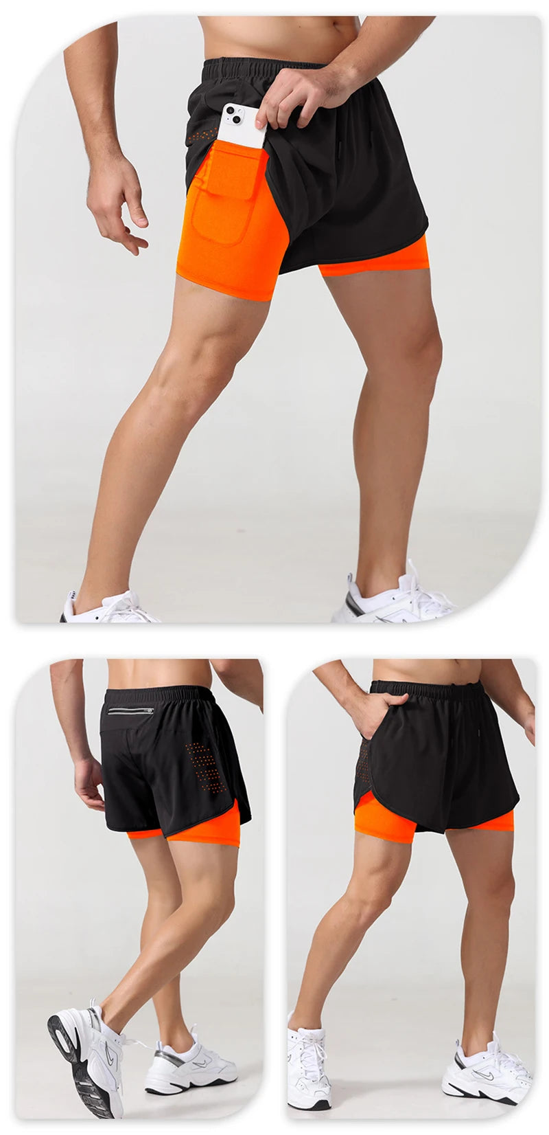 Pantalones Cortos para Hombres de Running, de Secado Rápido