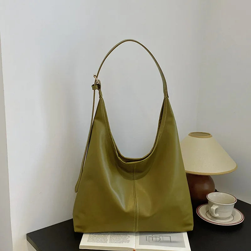 Nuevo bolso tote, bolso de hombro para mujer, retro, simple, grande