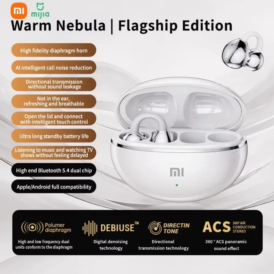 Auriculares de Traducción Inalámbricos XIAOMI M91 con Clip Abierto para Oreja, Bluetooth 5.4,