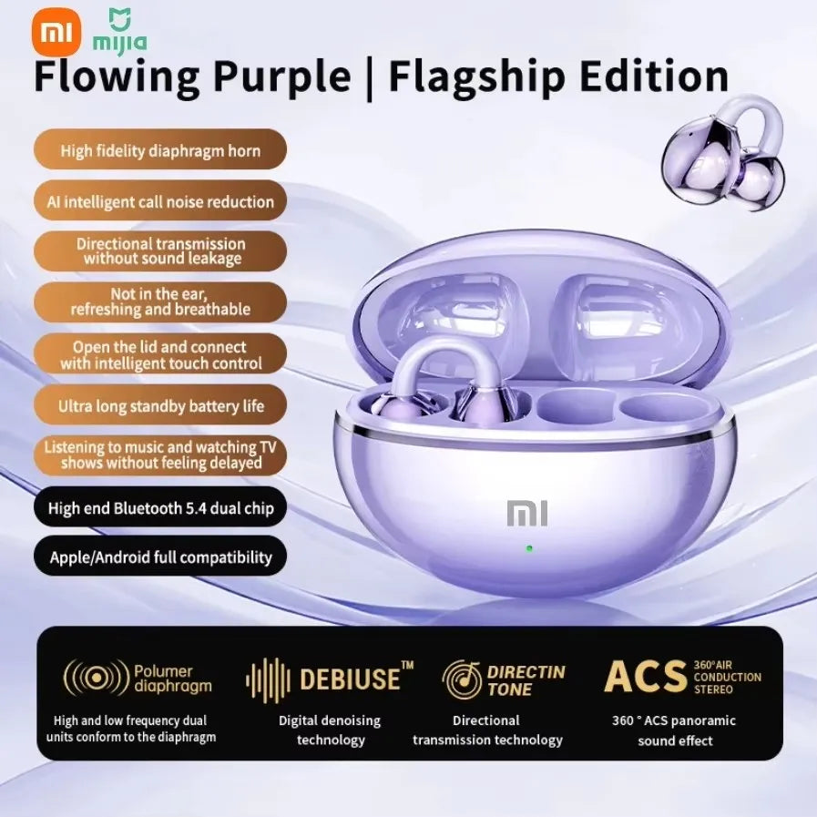 Auriculares de Traducción Inalámbricos XIAOMI M91 con Clip Abierto para Oreja, Bluetooth 5.4,