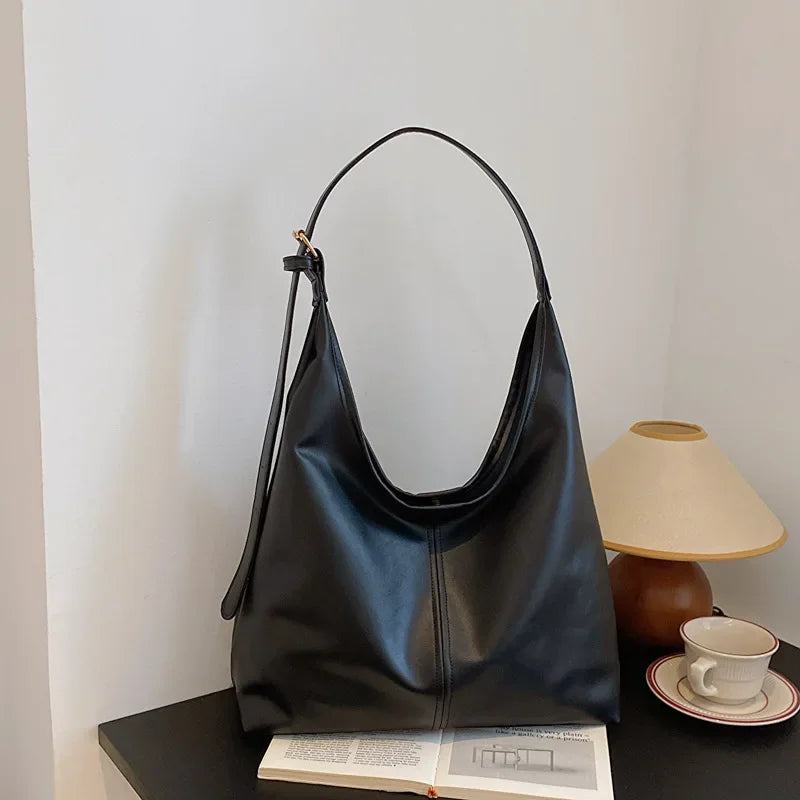 Nuevo bolso tote, bolso de hombro para mujer, retro, simple, grande