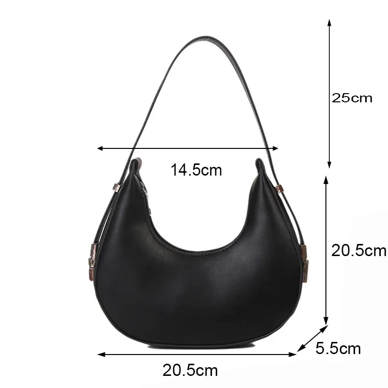 Bolso Hobo de Hombro de Cuero Sintético de Lujo y Moda para Mujer