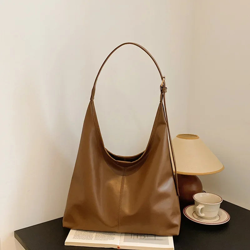 Nuevo bolso tote, bolso de hombro para mujer, retro, simple, grande