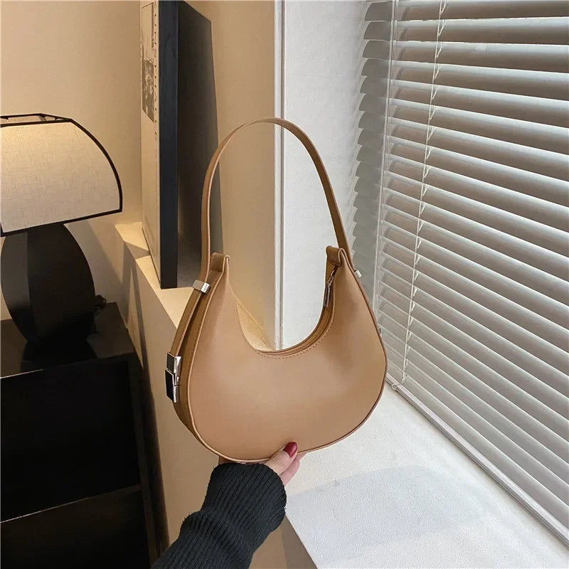 Bolso Hobo de Hombro de Cuero Sintético de Lujo y Moda para Mujer