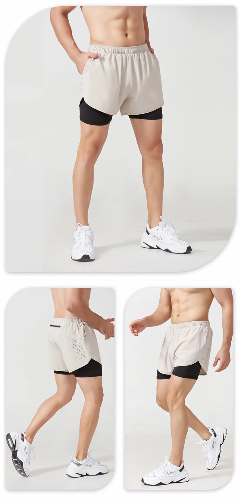 Pantalones Cortos para Hombres de Running, de Secado Rápido