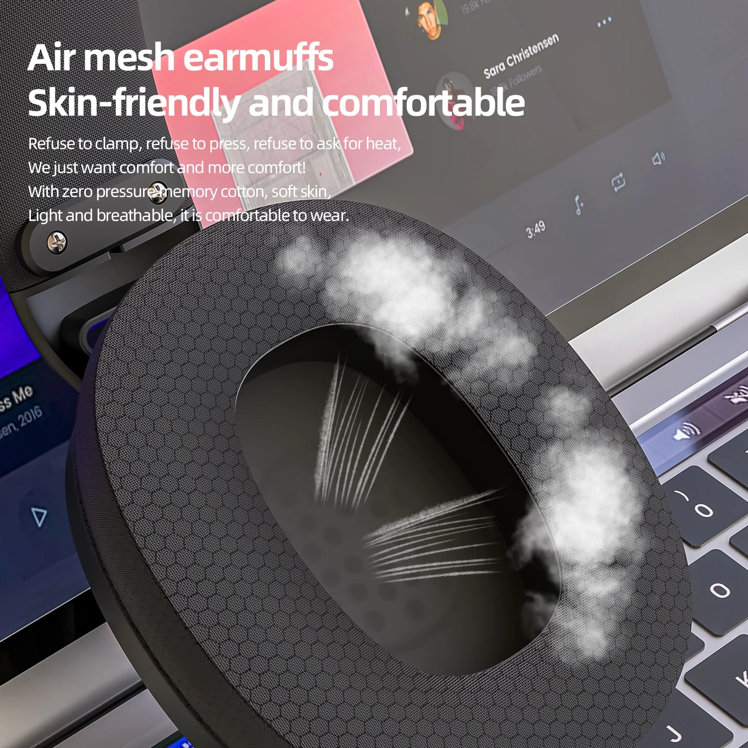 SmailWolf L80 Wireless Bluetooth Headset – Lightweight 3-Mode Gaming & Sports Bass Headphones