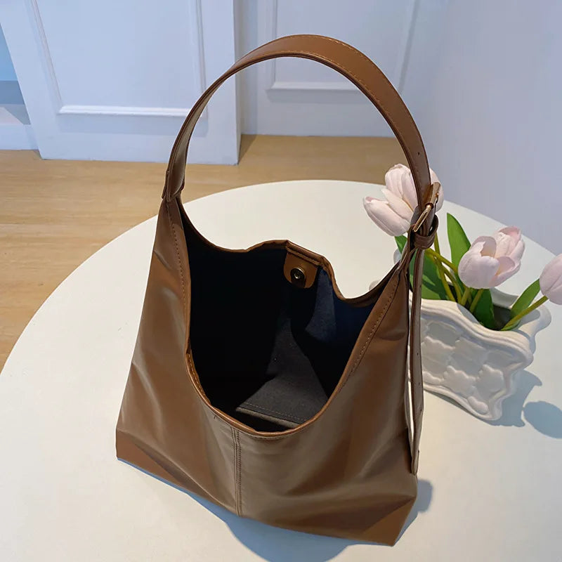 Nuevo bolso tote, bolso de hombro para mujer, retro, simple, grande