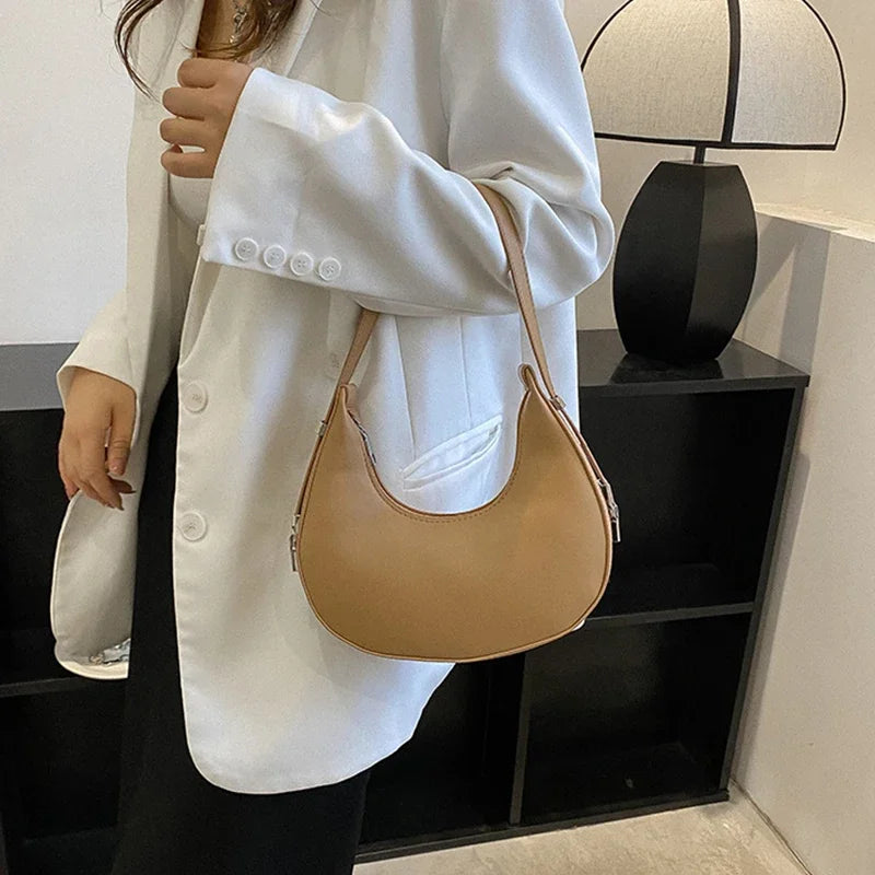 Bolso Hobo de Hombro de Cuero Sintético de Lujo y Moda para Mujer